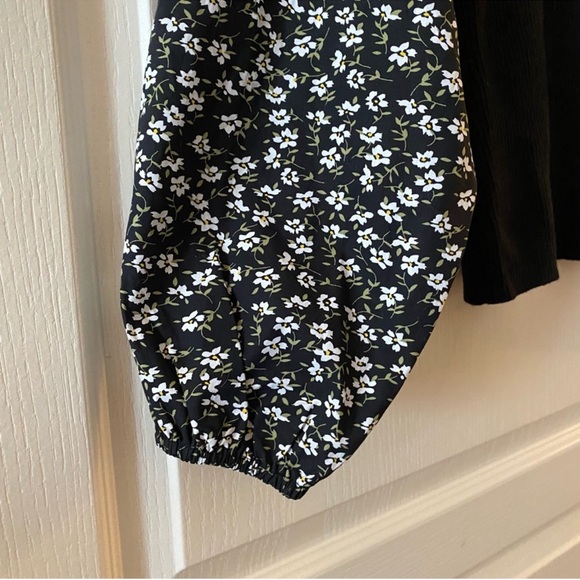 ANTHROPOLOGIE Woven Floral Ruffle-Sleeve Sweater - S - Picture 12 of 14